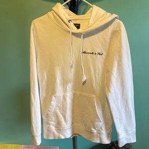 Abercrombie & Fitch XS White Hoodie EUC